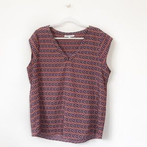 Daniel Rainn V-Neck Short Sleeve Blouse XL